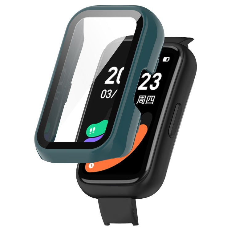 For Keep Band B3 PC + Tempered Glass Film Integrated Watch Protective Case(Pine Green) - Smart Wear by PMC TechLife | Online Shopping South Africa | PMC TechLife