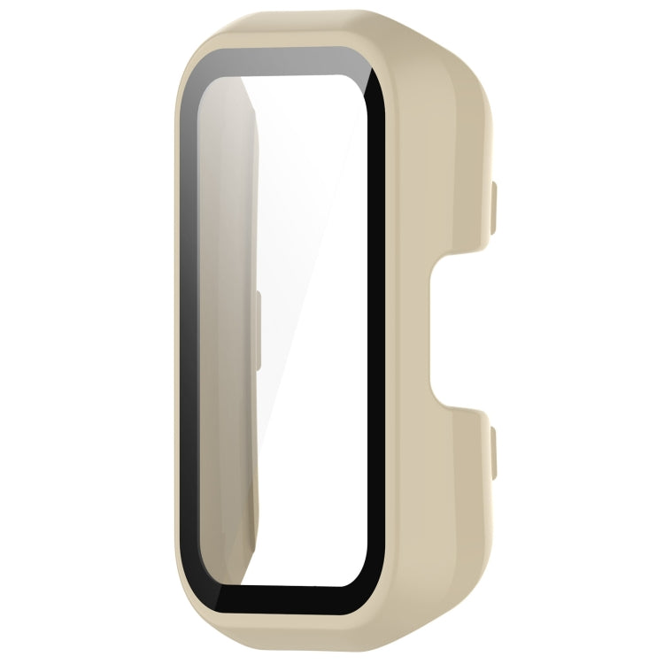 For Keep Band B3 PC + Tempered Glass Film Integrated Watch Protective Case(Ivory White) - Smart Wear by PMC TechLife | Online Shopping South Africa | PMC TechLife