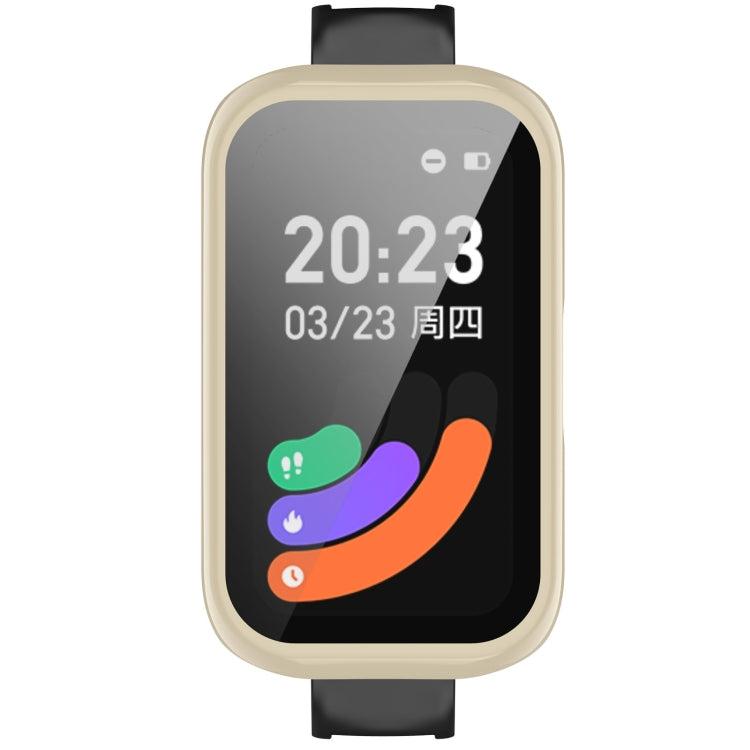 For Keep Band B3 PC + Tempered Glass Film Integrated Watch Protective Case(Ivory White) - Smart Wear by PMC TechLife | Online Shopping South Africa | PMC TechLife