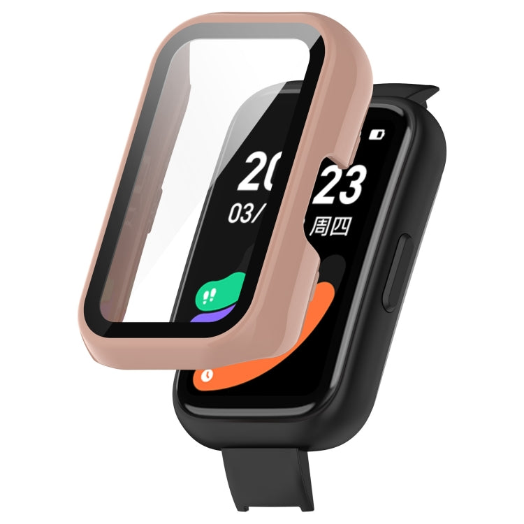 For Keep Band B3 PC + Tempered Glass Film Integrated Watch Protective Case(Pink) - Smart Wear by PMC TechLife | Online Shopping South Africa | PMC TechLife