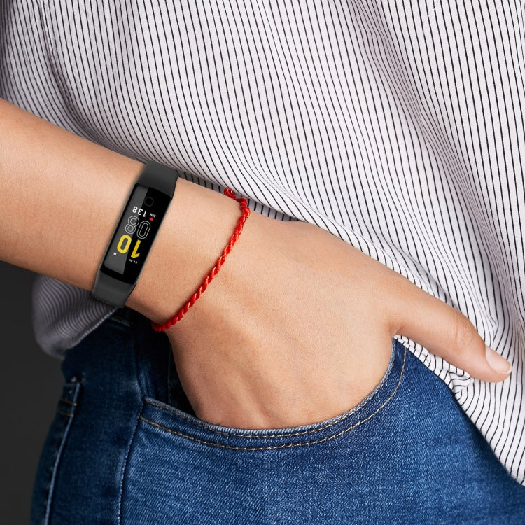For Mambo Band 5 / 5S Solid Color Silicone Replacement Watch Band(Rose Red) - Smart Wear by PMC TechLife | Online Shopping South Africa | PMC TechLife