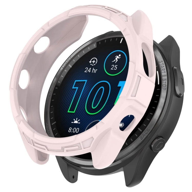 For Garmin Forerunner 965 Armor Hollow Watch Protective Case(Light Pink) - Watch Cases by PMC TechLife | Online Shopping South Africa | PMC TechLife