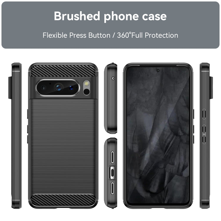 For Google Pixel 8 Pro Carbon Fiber Brushed Texture TPU Case(Black) - free shipping - PMC TechLife - Order now!