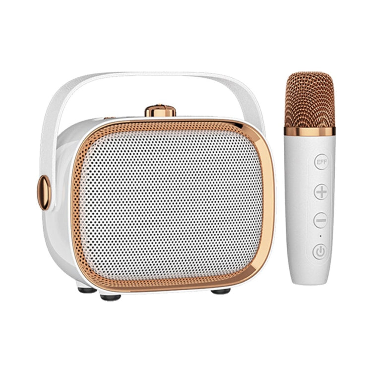 NewRixing NR138W Wireless Microphone TWS Handheld Noise Reduction Portable Smart Bluetooth Speaker(White) - Desktop Speaker by NewRixing | Online Shopping South Africa | PMC TechLife | Buy Now Pay Later Mobicred