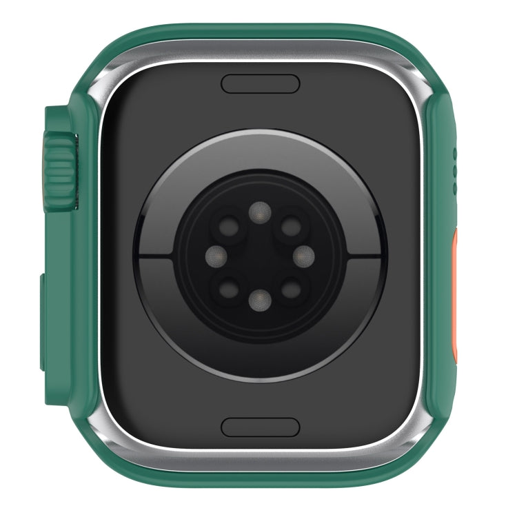 For Apple Watch Series SE 2 / 6 / SE / 5 / 4 44mm Tempered Film + PC Integrated Watch Protective Case(Green) - Watch Cases by PMC TechLife | Online Shopping South Africa | PMC TechLife