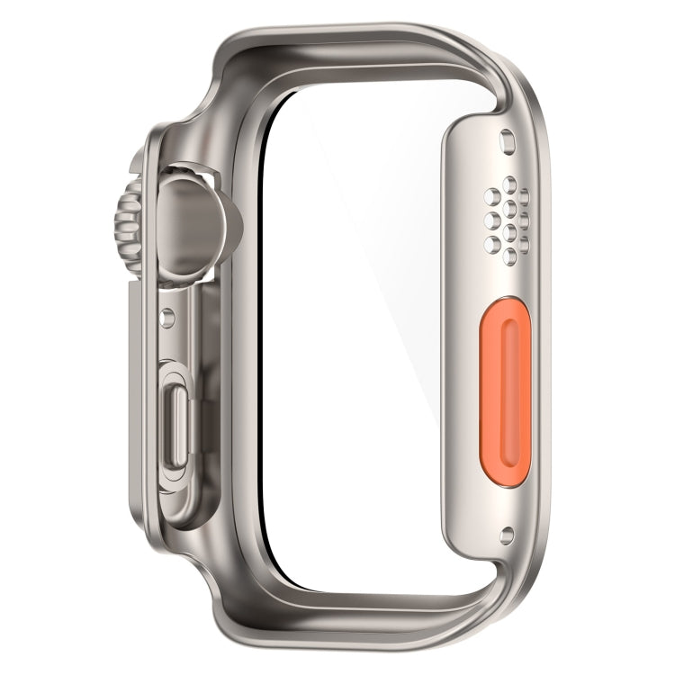 For Apple Watch Series SE 2 / 6 / SE / 5 / 4 44mm Tempered Film + PC Integrated Watch Protective Case(Starlight Color) - Watch Cases by PMC TechLife | Online Shopping South Africa | PMC TechLife