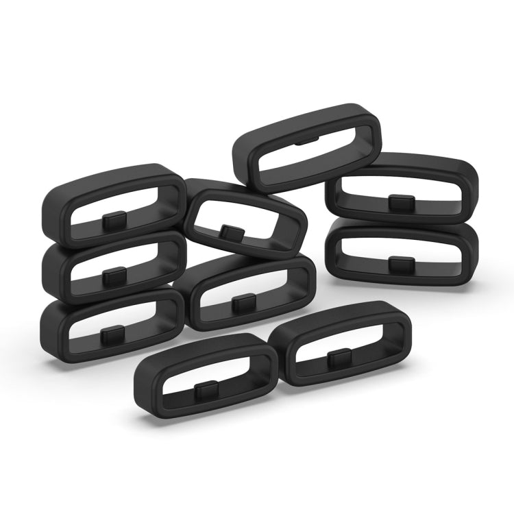 22mm 10pcs Universal Watch Band Fixed Silicone Ring Safety Buckle(Navy Blue) -  by PMC TechLife | Online Shopping South Africa | PMC TechLife