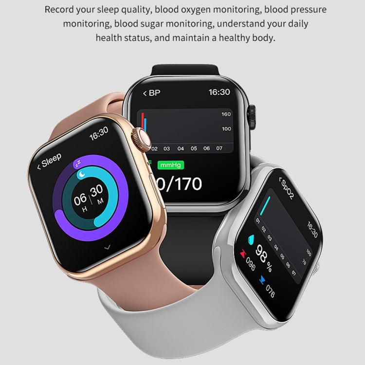 IW9 2.05 inch Square Screen Smart Watch Supports Bluetooth Calls/Blood Oxygen Monitoring(Silver) -  by PMC TechLife | Online Shopping South Africa | PMC TechLife