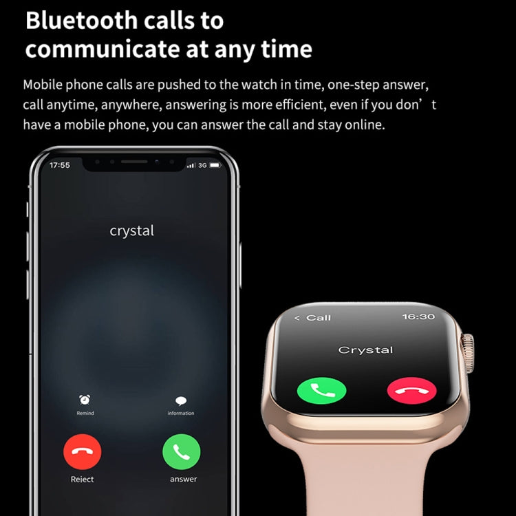 IW9 2.05 inch Square Screen Smart Watch Supports Bluetooth Calls/Blood Oxygen Monitoring(Silver) -  by PMC TechLife | Online Shopping South Africa | PMC TechLife