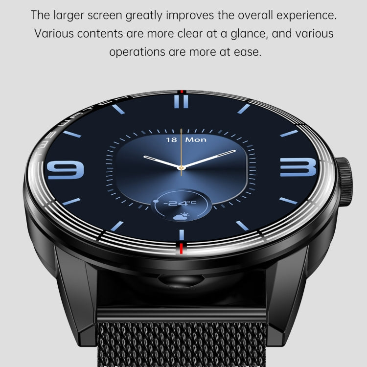 R6 1.32 inch Round Screen 2 in 1 Bluetooth Earphone Smart Watch, Support Bluetooth Call / Health Monitoring(Black Steel Strap) -  by PMC TechLife | Online Shopping South Africa | PMC TechLife