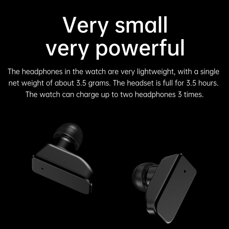 R6 1.32 inch Round Screen 2 in 1 Bluetooth Earphone Smart Watch, Support Bluetooth Call / Health Monitoring(Black Steel Strap) -  by PMC TechLife | Online Shopping South Africa | PMC TechLife