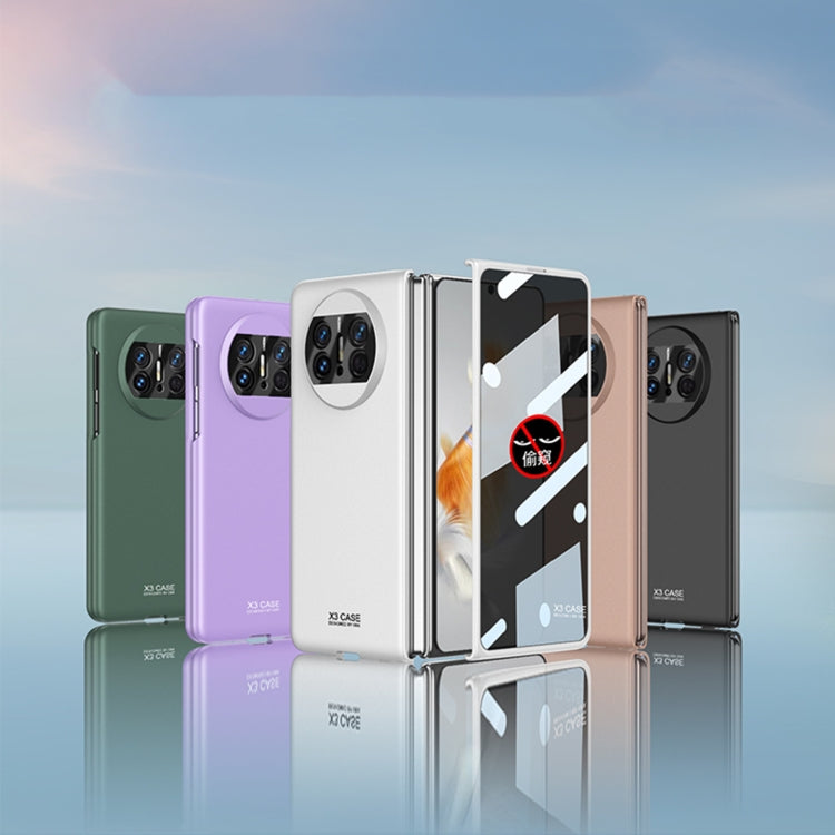 For Huawei Mate X3 GKK Peep-proof Integrated Ultra-thin Full Coverage Phone Flip Case(Purple) - Huawei Cases by GKK | Online Shopping South Africa | PMC TechLife | Buy Now Pay Later Mobicred