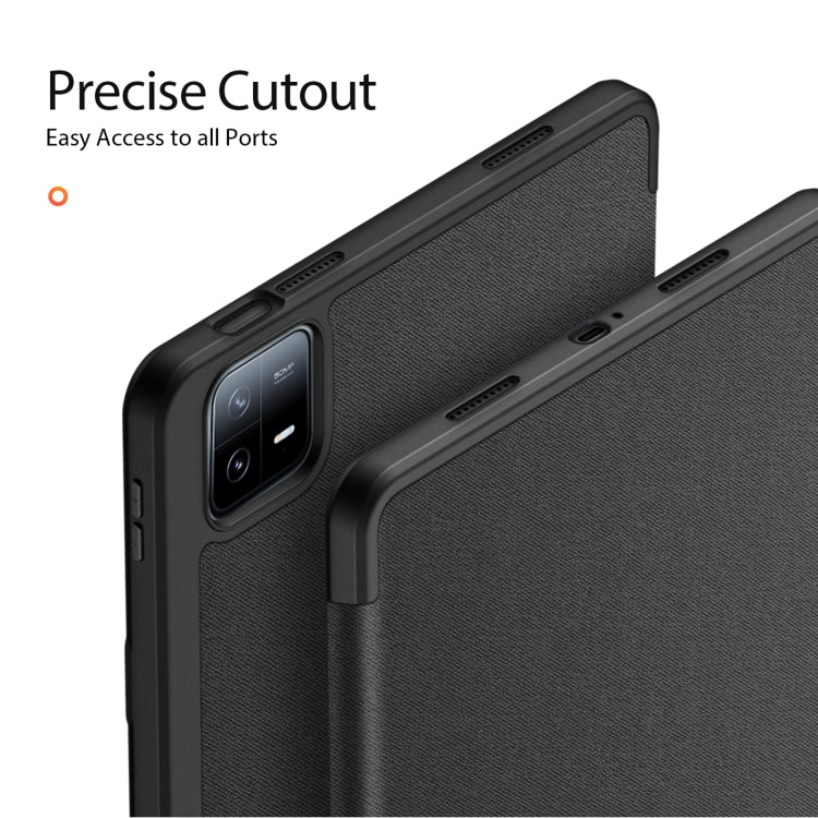 For Xiaomi Pad 6 Pro / Pad 6 DUX DUCIS Domo Series Magnetic Flip Leather Tablet Case(Black) - free shipping - PMC TechLife - Order now!