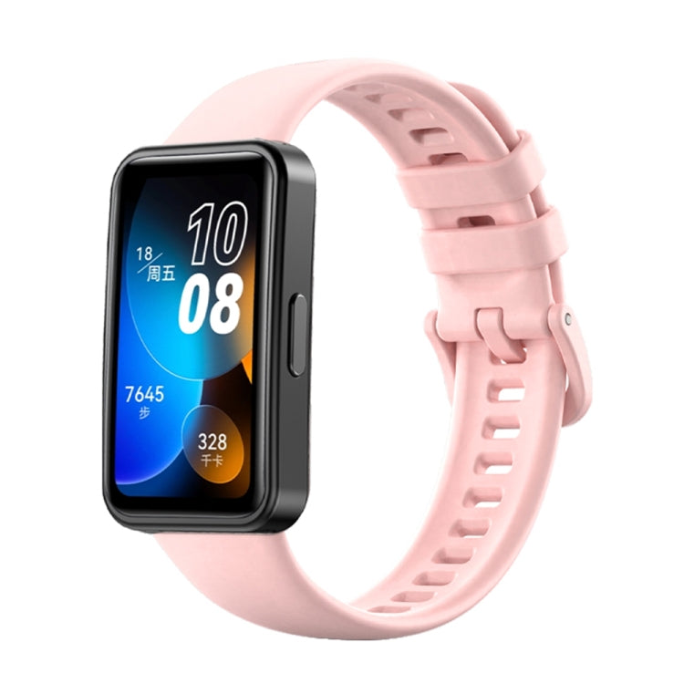 For Huawei Band 8 16mm Solid Color Silicone Replacement Watch Band(Pink) -  by PMC TechLife | Online Shopping South Africa | PMC TechLife