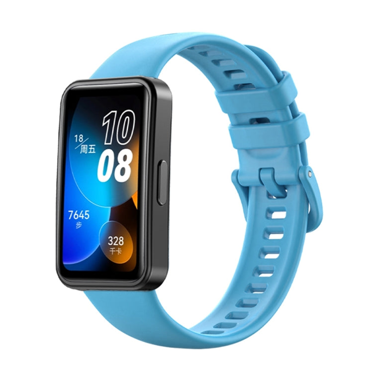 For Huawei Band 8 16mm Solid Color Silicone Replacement Watch Band(Sky Blue) - Watch Bands by PMC TechLife | Online Shopping South Africa | PMC TechLife