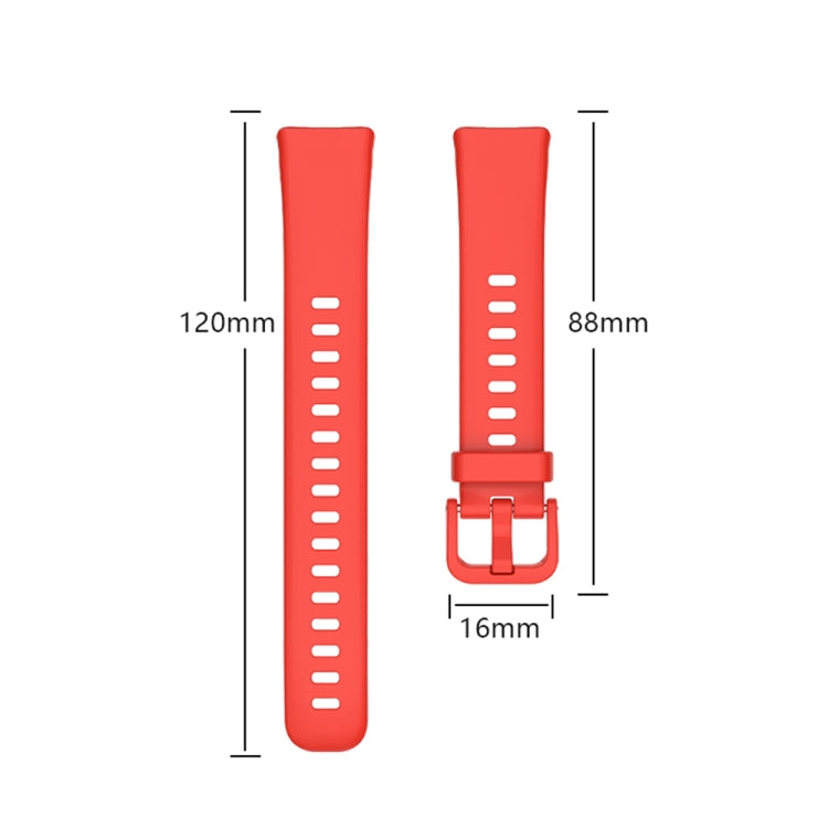 For Huawei Band 8 16mm Solid Color Silicone Replacement Watch Band(Grey Green) - Watch Bands by PMC TechLife | Online Shopping South Africa | PMC TechLife