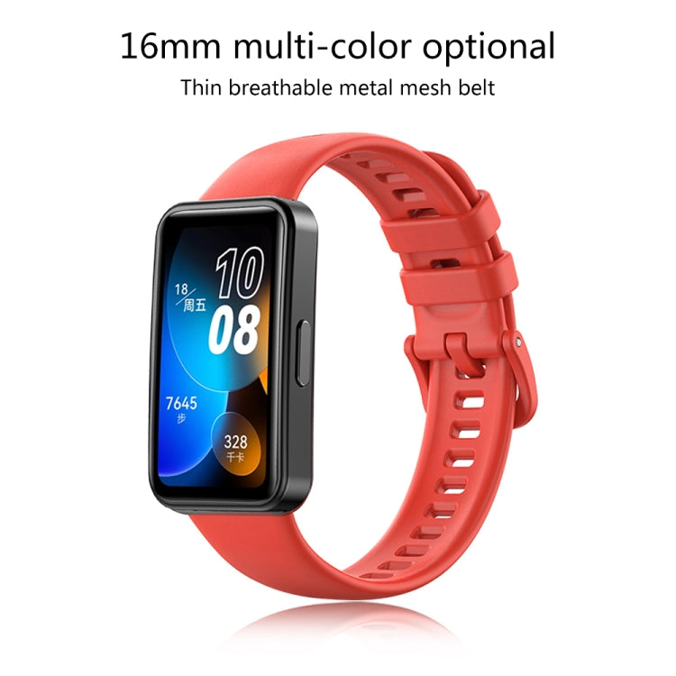 For Huawei Band 8 16mm Solid Color Silicone Replacement Watch Band(White) -  by PMC TechLife | Online Shopping South Africa | PMC TechLife