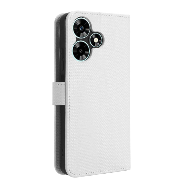 For Infinix Hot 30 4G X6831 Diamond Texture Leather Phone Case(White) - free shipping - PMC TechLife - Order now!