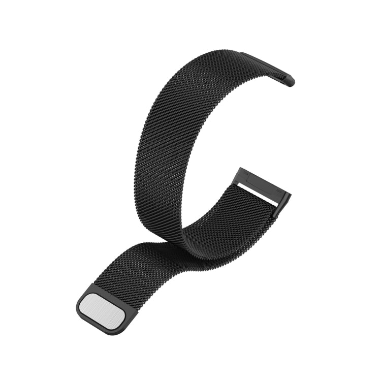 For Fitbit Versa 4 Milanese Magnetic Metal Weave Watchband, Small Size(Black) -  by PMC TechLife | Online Shopping South Africa | PMC TechLife