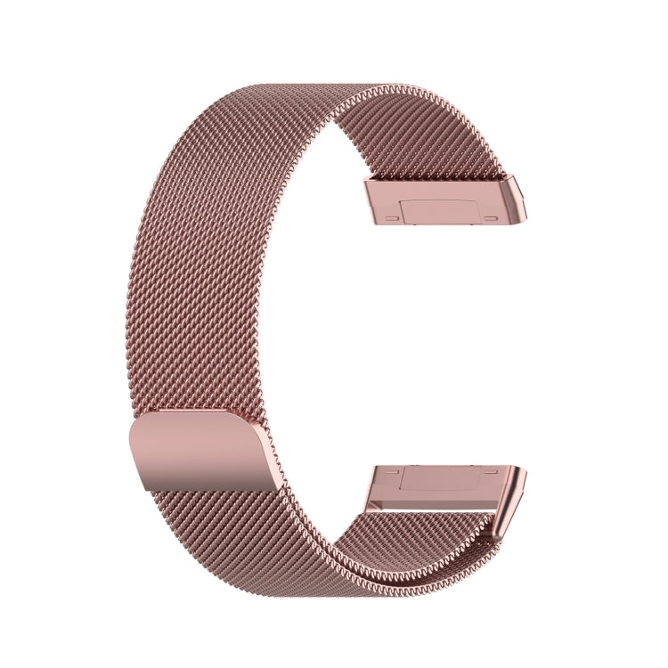 For Fitbit Versa 4 Milanese Magnetic Metal Weave Watchband, Small Size(Pink) - Watch Bands by PMC TechLife | Online Shopping South Africa | PMC TechLife