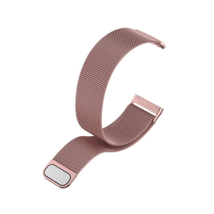 For Fitbit Versa 4 Milanese Magnetic Metal Weave Watchband, Small Size(Pink) - Watch Bands by PMC TechLife | Online Shopping South Africa | PMC TechLife