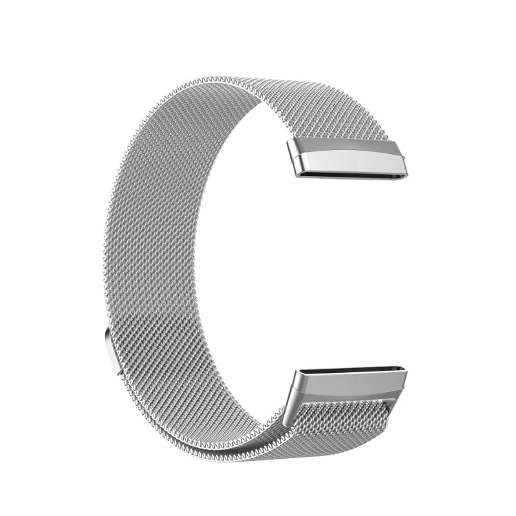 For Fitbit Versa 4 Milanese Magnetic Metal Weave Watchband, Small Size(Silver) - Watch Bands by PMC TechLife | Online Shopping South Africa | PMC TechLife