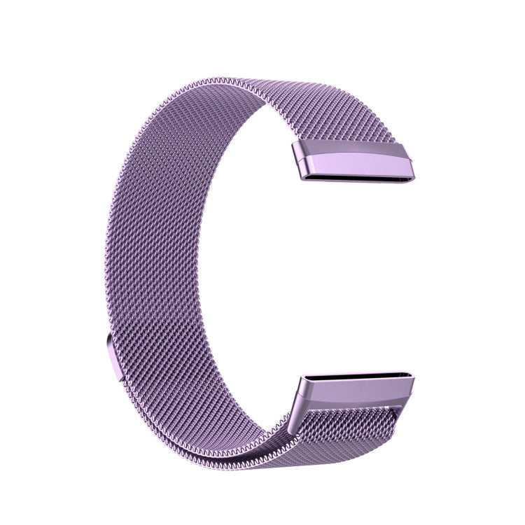 For Fitbit Versa 4 Milanese Magnetic Metal Weave Watchband, Small Size(Light Purple) -  by PMC TechLife | Online Shopping South Africa | PMC TechLife