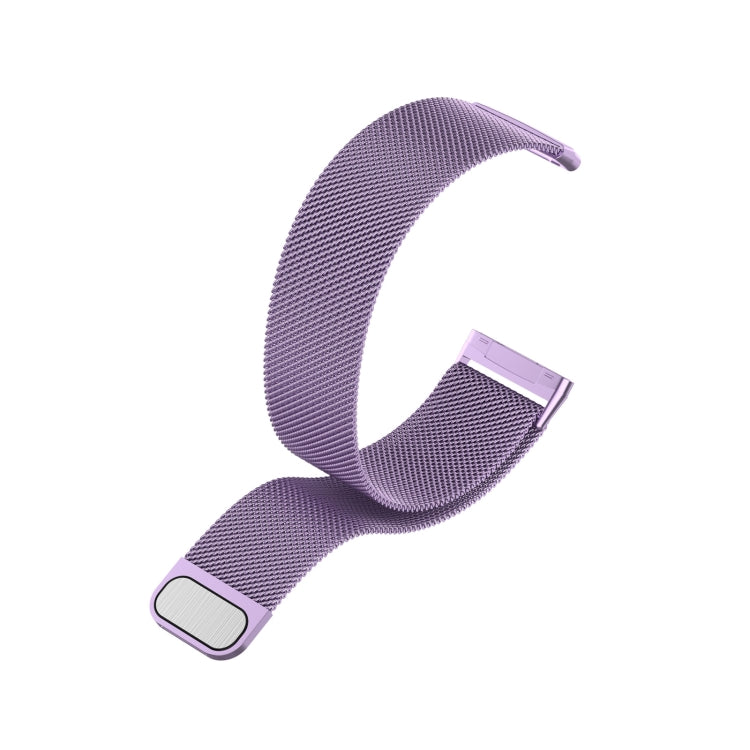 For Fitbit Versa 4 Milanese Magnetic Metal Weave Watchband, Small Size(Light Purple) -  by PMC TechLife | Online Shopping South Africa | PMC TechLife