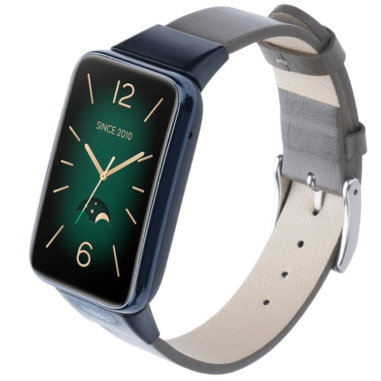 For Xiaomi Mi Band 7 Pro Leather Texture Replacement Watch Band(Army Green) -  by PMC TechLife | Online Shopping South Africa | PMC TechLife