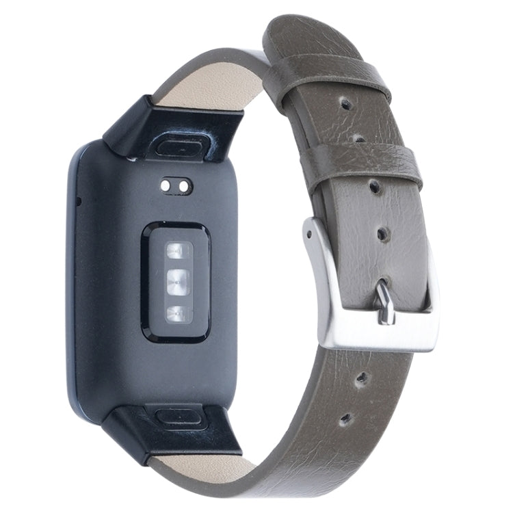 For Xiaomi Mi Band 7 Pro Leather Texture Replacement Watch Band(Army Green) -  by PMC TechLife | Online Shopping South Africa | PMC TechLife