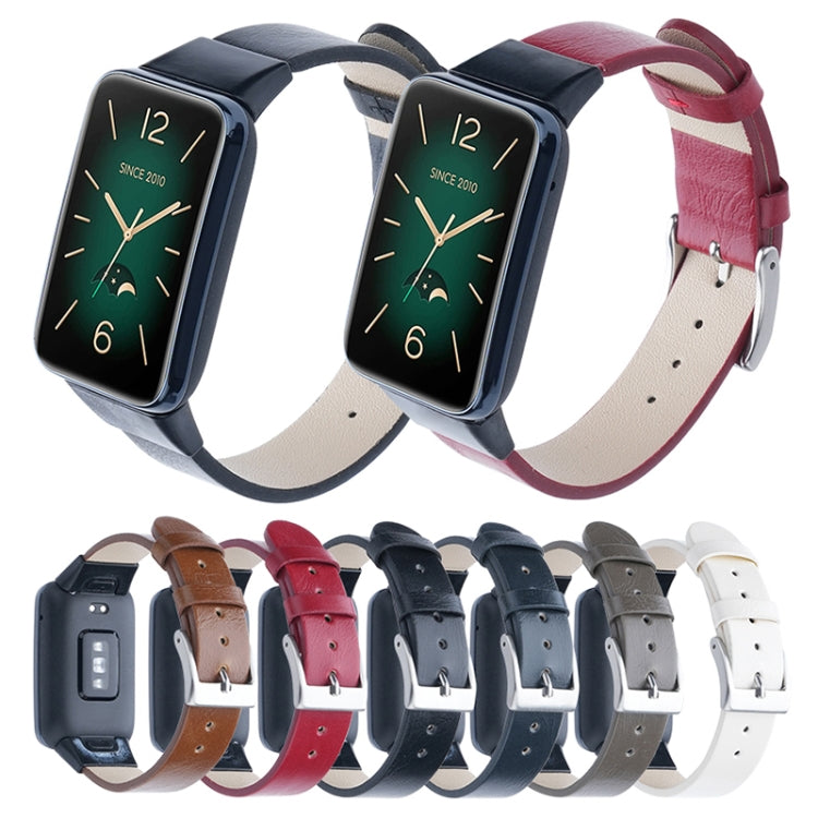 For Xiaomi Mi Band 7 Pro Leather Texture Replacement Watch Band(Brown) - Watch Bands by PMC TechLife | Online Shopping South Africa | PMC TechLife
