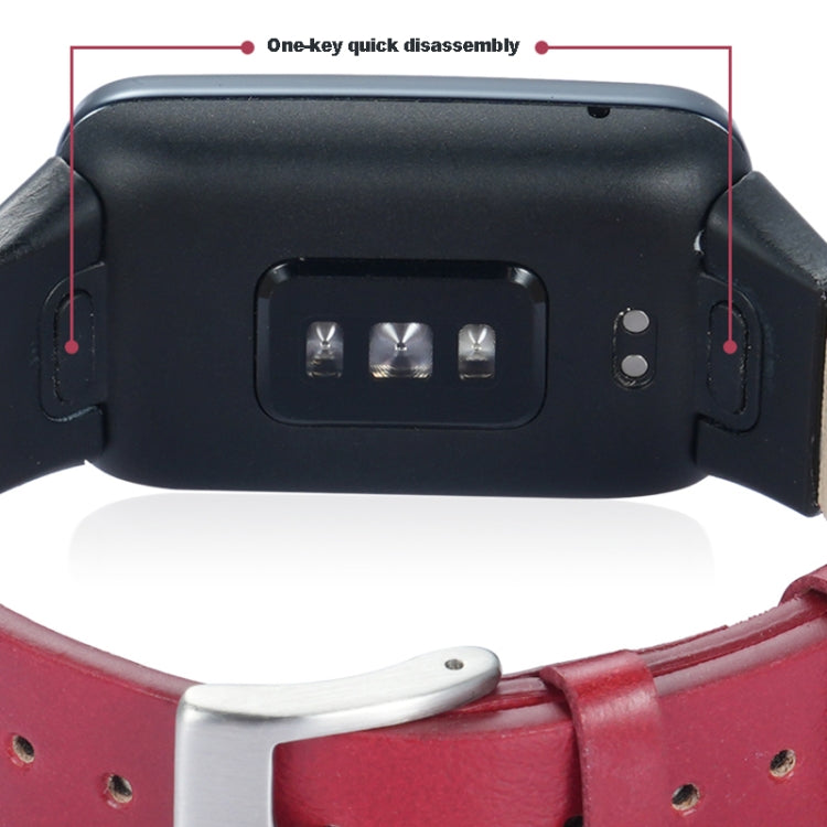 For Xiaomi Mi Band 7 Pro Leather Texture Replacement Watch Band(Black) - Watch Bands by PMC TechLife | Online Shopping South Africa | PMC TechLife