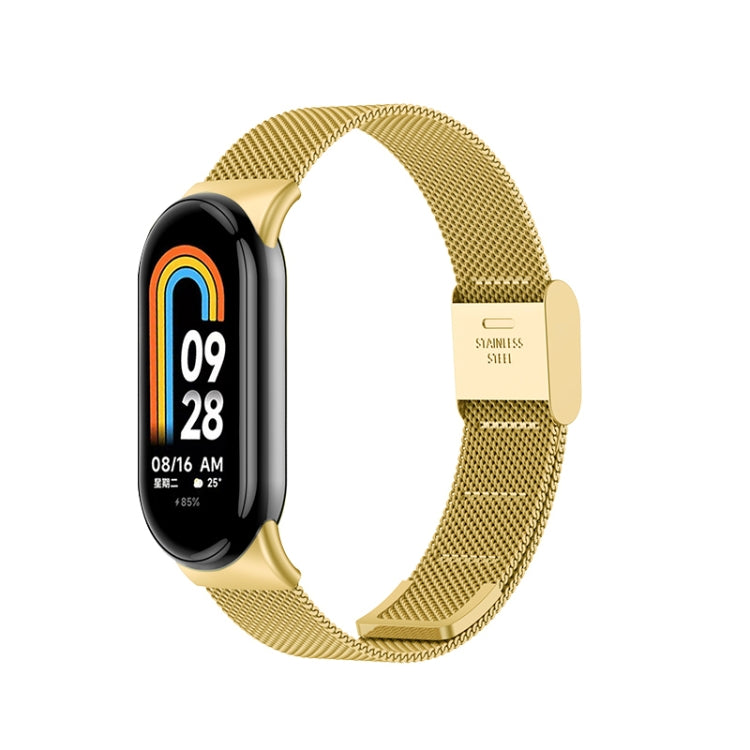 For Xiaomi Mi Band 8 Milanese Buckle Metal Watch Band(Gold) -  by PMC TechLife | Online Shopping South Africa | PMC TechLife