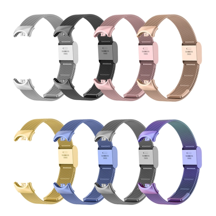 For Xiaomi Mi Band 8 Milanese Buckle Metal Watch Band(Grey) - Watch Bands by PMC TechLife | Online Shopping South Africa | PMC TechLife