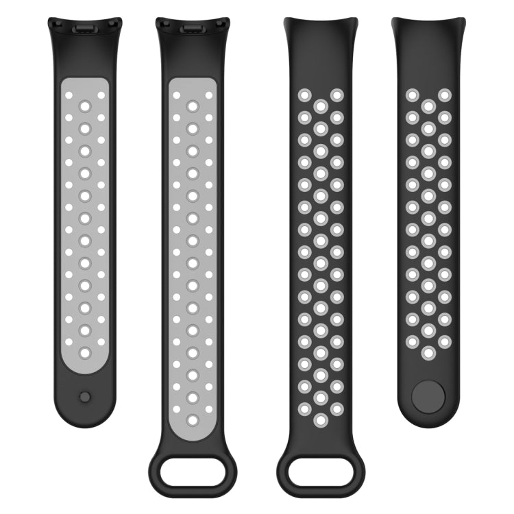 For Xiaomi Mi Band 8 Sports Two Color Silicone Watch Band(Black Grey) -  by PMC TechLife | Online Shopping South Africa | PMC TechLife