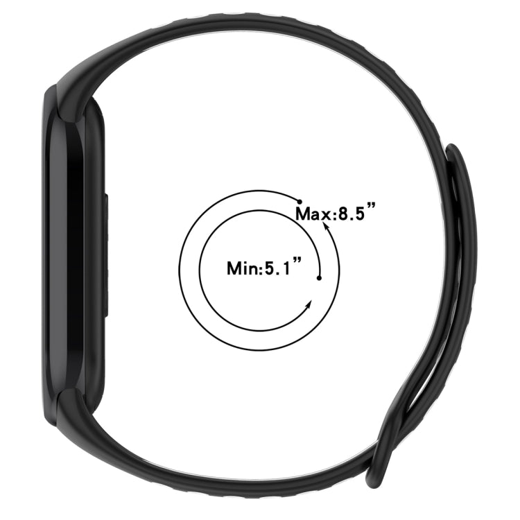 For Xiaomi Mi Band 8 Sports Two Color Silicone Watch Band(Black Grey) -  by PMC TechLife | Online Shopping South Africa | PMC TechLife