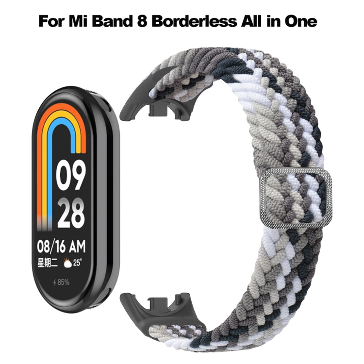 For Xiaomi Mi Band 8 Adjustable Nylon Braided Elasticity Watch Band(Blue White) -  by PMC TechLife | Online Shopping South Africa | PMC TechLife