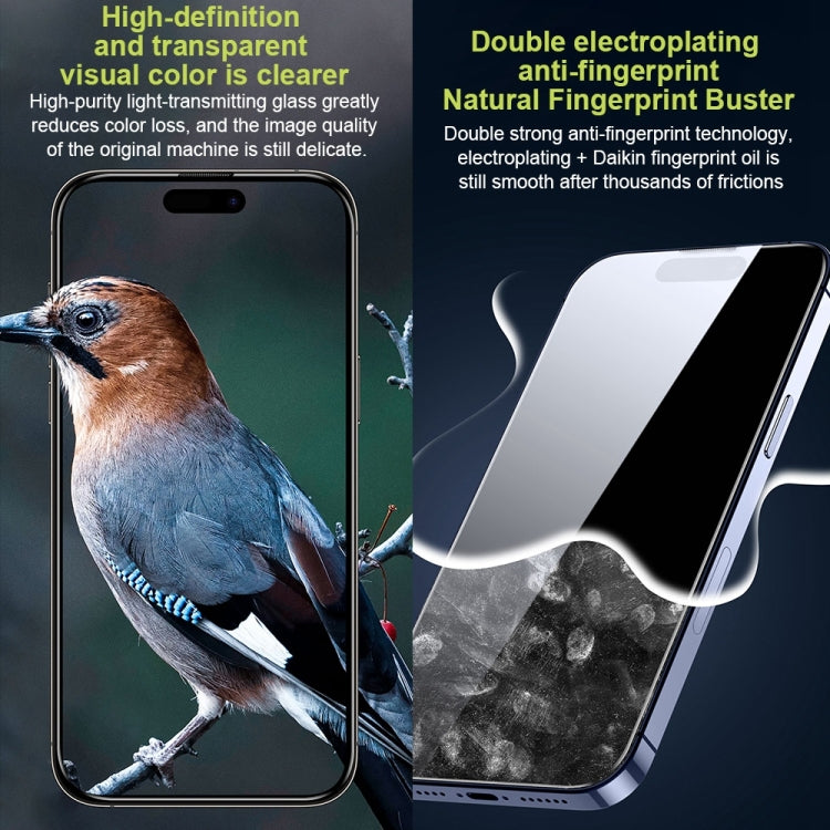 For iPhone 14 Pro WK WTP-066 King Kong Vacha 9D Curved HD Tempered Glass Film(Black) - free shipping - PMC TechLife - Order now!