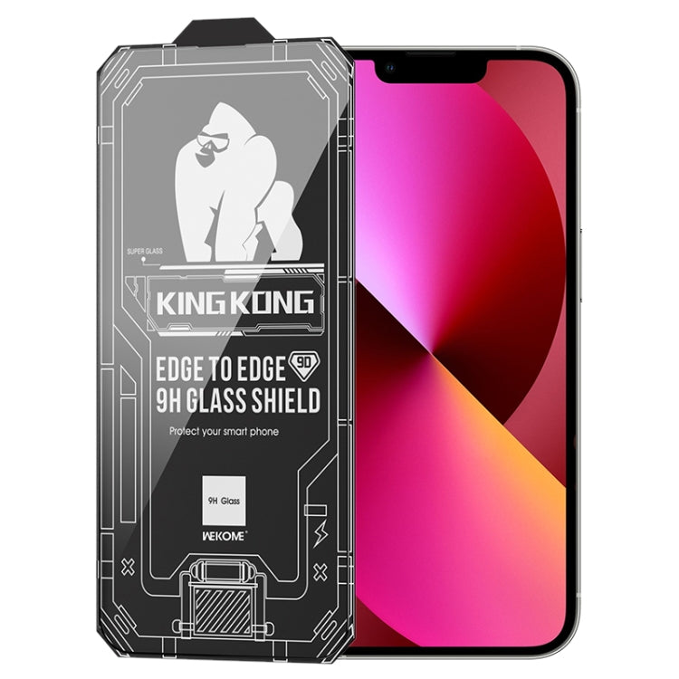 For iPhone 13 WK WTP-066 King Kong Vacha 9D Curved HD Tempered Glass Film(Black) - iPhone 13 Tempered Glass by WK | Online Shopping South Africa | PMC TechLife | Buy Now Pay Later Mobicred