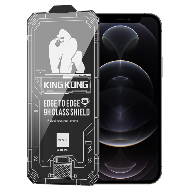 For iPhone 12 Pro WK WTP-066 King Kong Vacha 9D Curved HD Tempered Glass Film(Black) - iPhone 12 / 12 Pro Tempered Glass by WK | Online Shopping South Africa | PMC TechLife | Buy Now Pay Later Mobicred