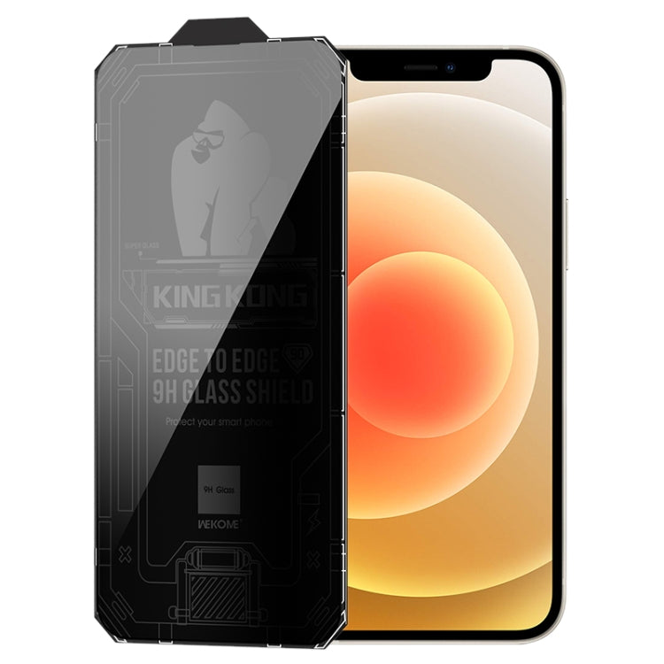 For iPhone 12 WK WTP-067 King Kong Vacha 9D Curved Privacy Tempered Glass Film(Black) - iPhone 12 / 12 Pro Tempered Glass by WK | Online Shopping South Africa | PMC TechLife