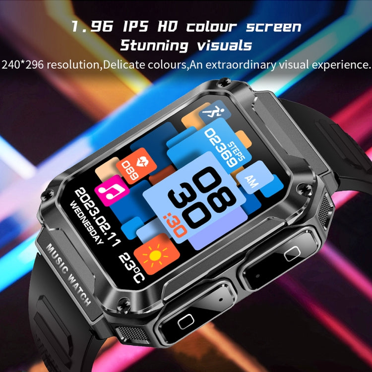 OVISEN T93 1.96 inch IPS Screen 2 in 1 Bluetooth Headset Smart Watch, Supports Blood Oxygen Monitoring/Bluetooth Music(Green) - Smart Watches by PMC TechLife | Online Shopping South Africa | PMC TechLife