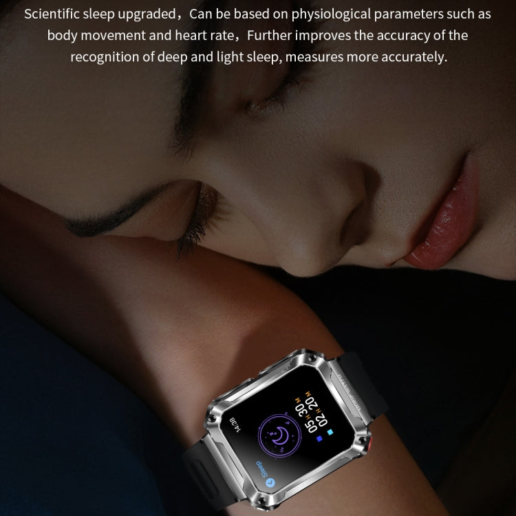 OVISEN T93 1.96 inch IPS Screen 2 in 1 Bluetooth Headset Smart Watch, Supports Blood Oxygen Monitoring/Bluetooth Music(Silver) - Smart Watches by PMC TechLife | Online Shopping South Africa | PMC TechLife