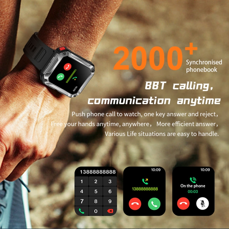 OVISEN T93 1.96 inch IPS Screen 2 in 1 Bluetooth Headset Smart Watch, Supports Blood Oxygen Monitoring/Bluetooth Music(Orange) - Smart Watches by PMC TechLife | Online Shopping South Africa | PMC TechLife