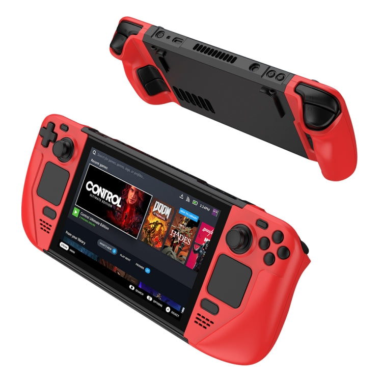 GKK For Steam Deck Color Contrast Anti-fall Game Console Case(Red) - Cover Case by GKK | Online Shopping South Africa | PMC TechLife | Buy Now Pay Later Mobicred