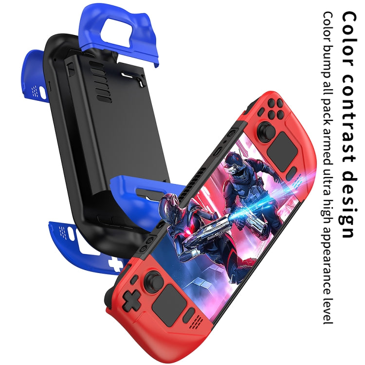 GKK For Steam Deck Color Contrast Anti-fall Game Console Case(Red) - Cover Case by GKK | Online Shopping South Africa | PMC TechLife | Buy Now Pay Later Mobicred