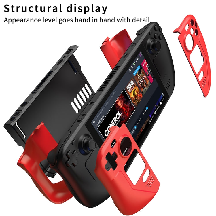 GKK For Steam Deck Color Contrast Anti-fall Game Console Case(Red) - Cover Case by GKK | Online Shopping South Africa | PMC TechLife | Buy Now Pay Later Mobicred