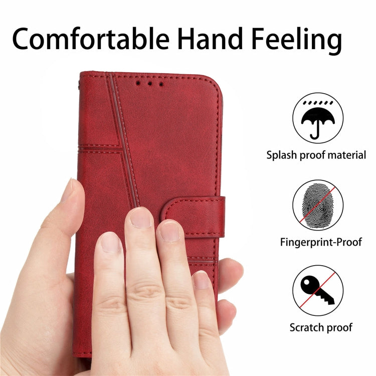 For Samsung Galaxy A24 4G Stitching Calf Texture Buckle Leather Phone Case(Red) - free shipping - PMC TechLife - Order now!