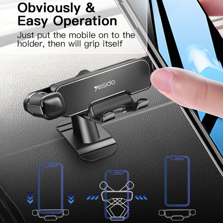 Yesido C90 Car Center Console Paste Magnetic Gravity Mobile Phone Holder(Black) - Universal Car Holders by Yesido | Online Shopping South Africa | PMC TechLife | Buy Now Pay Later Mobicred