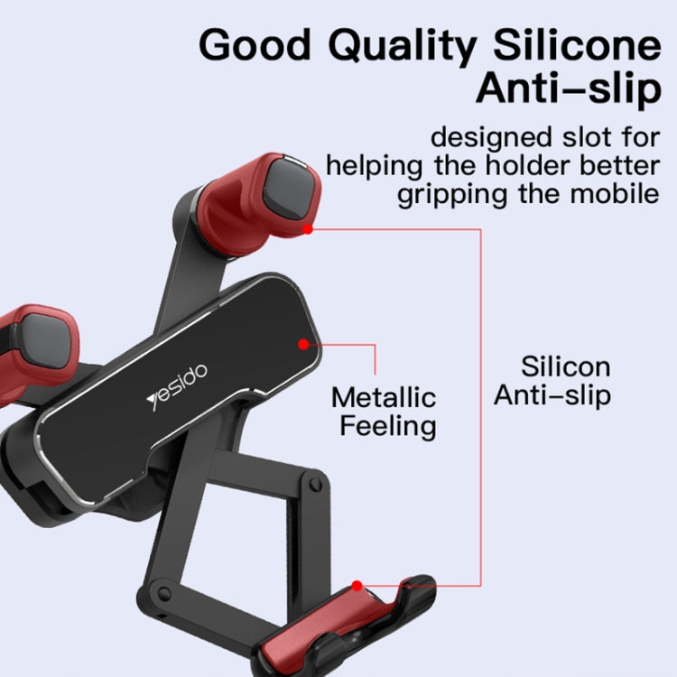 Yesido C90 Car Center Console Paste Magnetic Gravity Mobile Phone Holder(Black) - Universal Car Holders by Yesido | Online Shopping South Africa | PMC TechLife | Buy Now Pay Later Mobicred